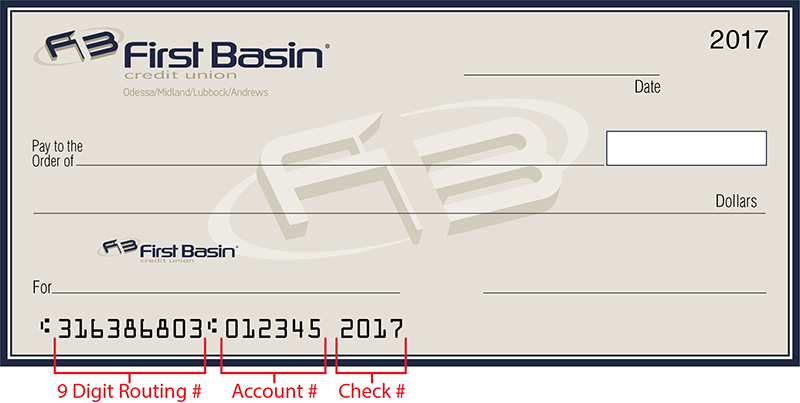 Routing Number for First Basin Credit Union